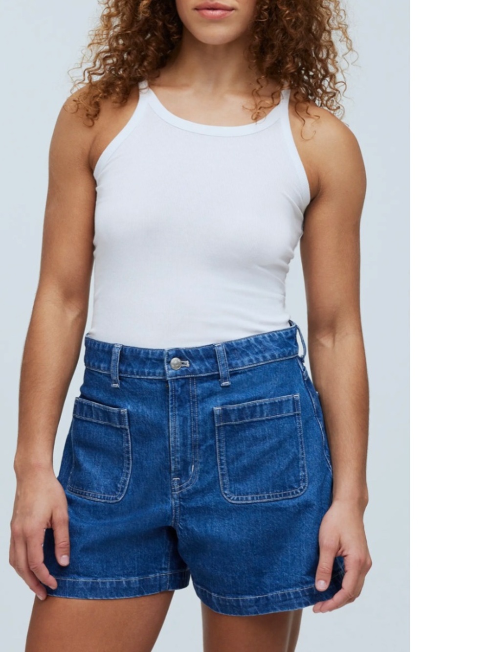 Madewell | High-Rise Sailor Denim Shorts – Classic Blue